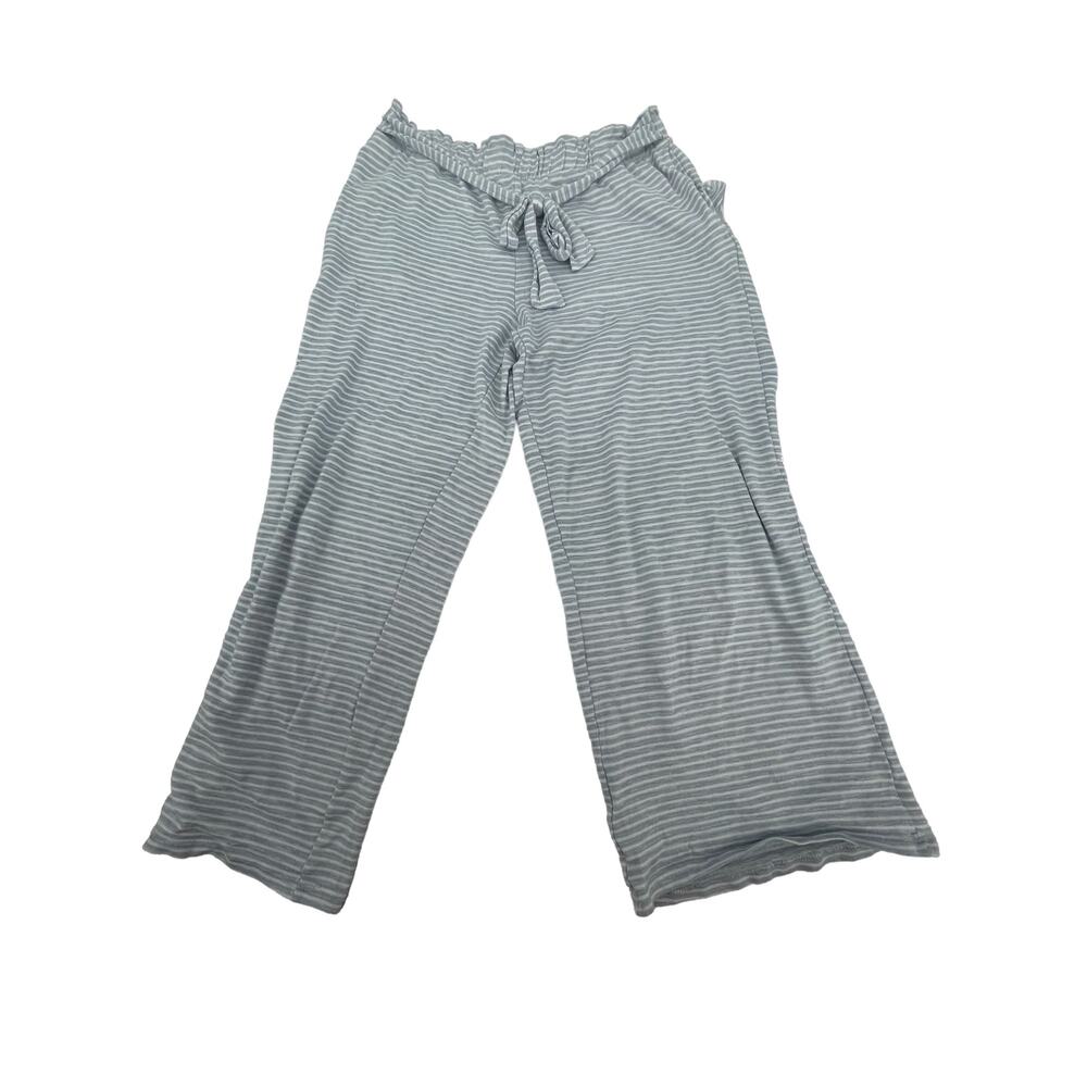Ande Gray & White Striped Tie Waist Pants Women's Size Medium